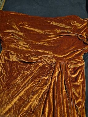Azazie Burnt Orange Velvet Bridesmaid/Wedding Dress